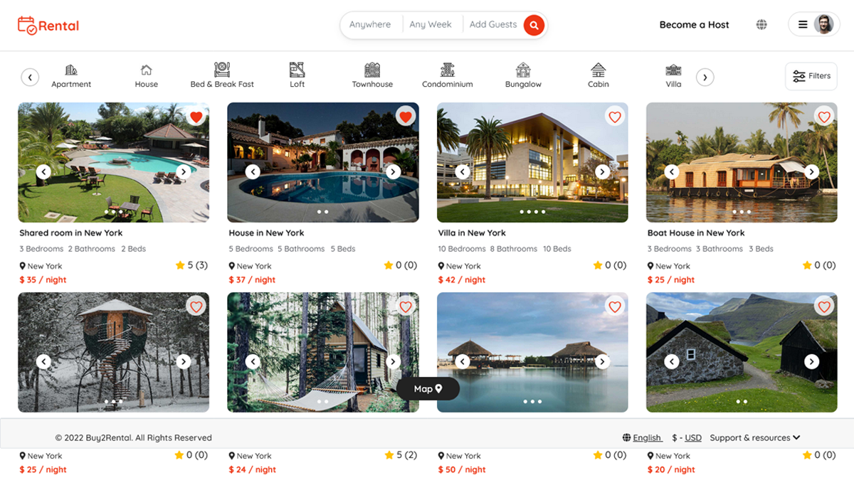 Airbnb clone script - Buy2rental home