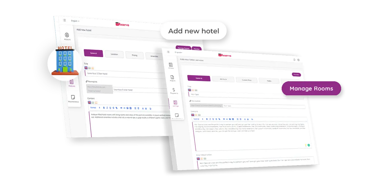 Add-your-listing-Hotel Reservation script