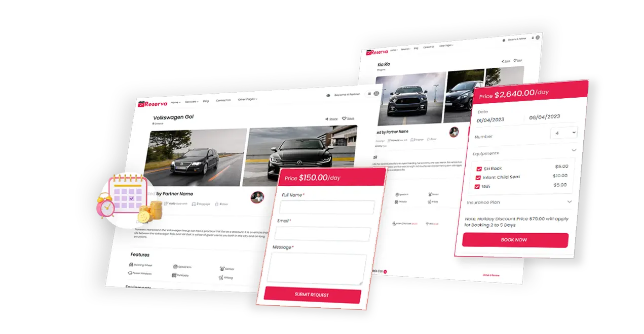 Send-Enquiry-Instant-Booking-Options for Car