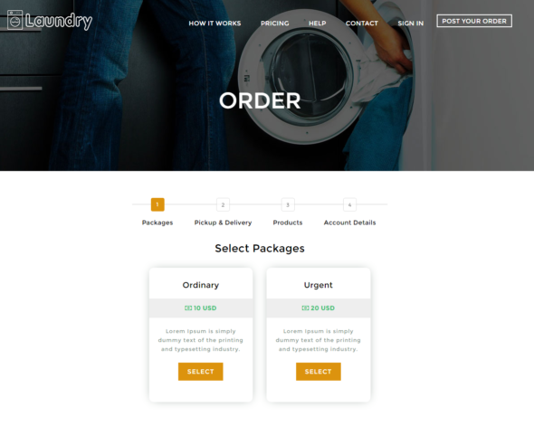 Laundry Service PHP script