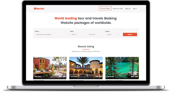 airbnb clone mockup