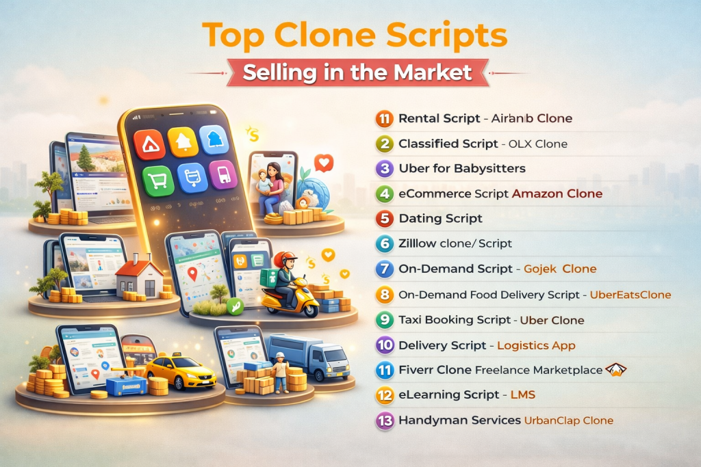 Top Clone Scripts in 2026: Build Popular Apps Faster & Smarter