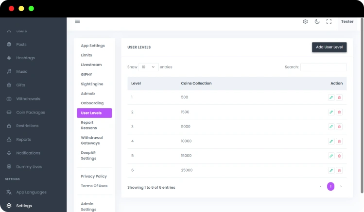 Manage App Settings