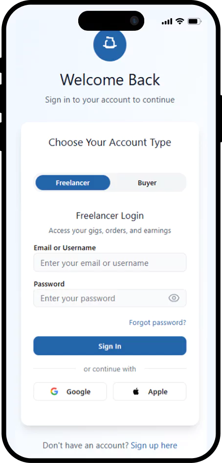 freelance-app-login