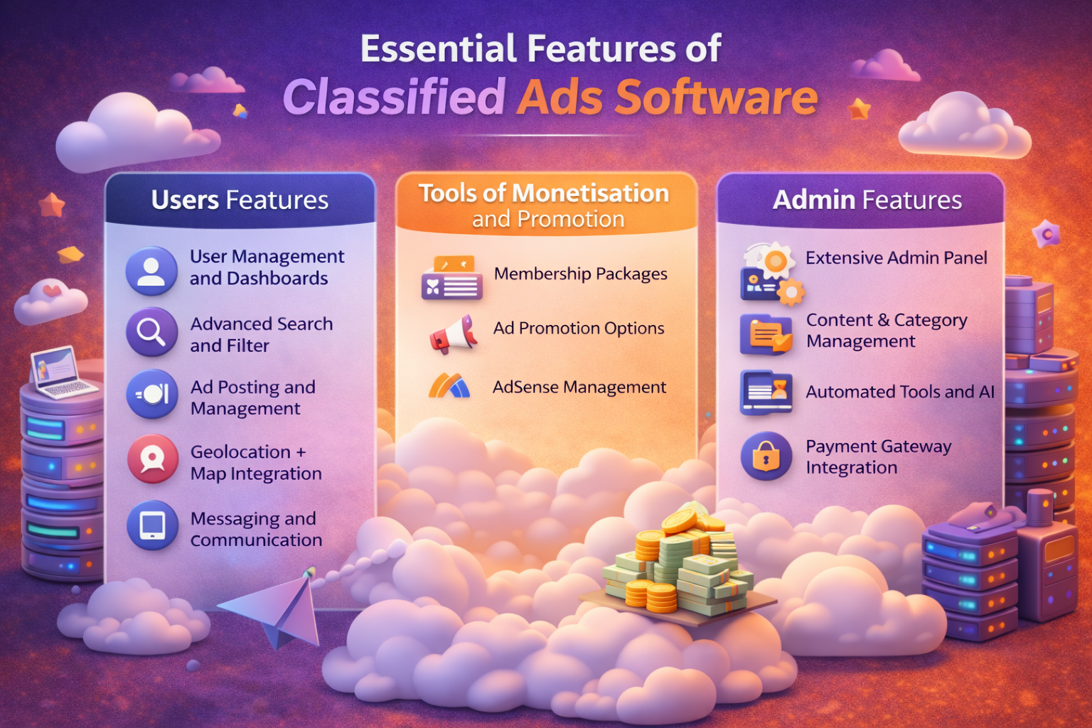features of classified ads software